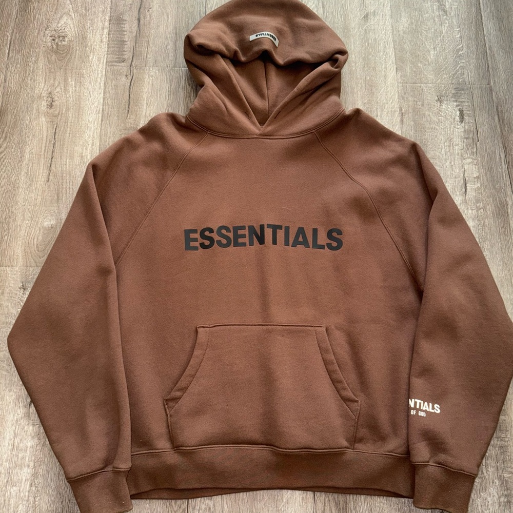 Fear of God Essentials Exclusive Brown Hoodie - Picture 3 of 4